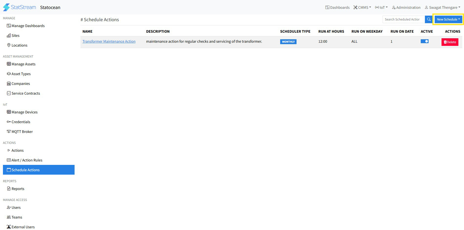 Schedule Work Orders